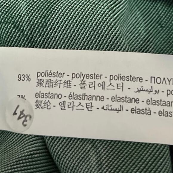 Zara Green Multicolor One Shoulder Ring Abstract Long Sleeve Crop Top Size S - Picture 5 of 5